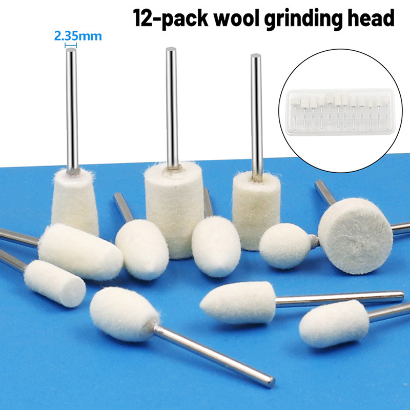 New 12 Pcs Wool Polishing Head - Science Bob recension och pris