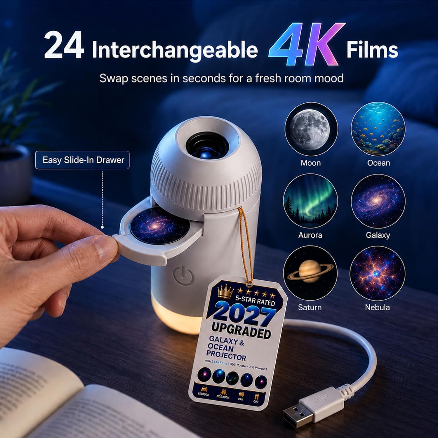 TINSOL USB Starry Sky Projecto - Planetarium Projector Home recension och pris
